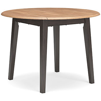 Round DRM Drop Leaf Table Gesthaven Natural/Brown