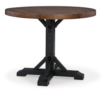 Round DRM Counter Table Base Valebeck Black/Brown