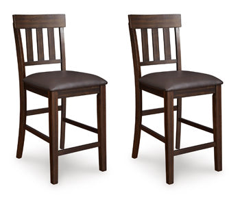 Upholstered Barstool (2/CN) Haddigan Dark Brown