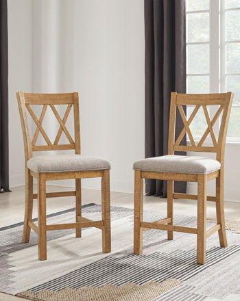 Upholstered Barstool (2/CN) Havonplane Brown
