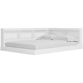 Bookcase Storage w/Side Rail Piperton White