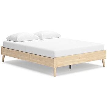 Queen Platform Bed Cabinella Tan