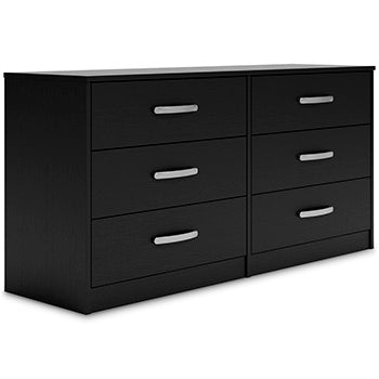 Six Drawer Dresser Finch Black