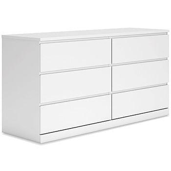 Six Drawer Dresser Onita White