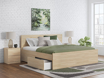 Q/K Double Drawer Storage Onita Natural
