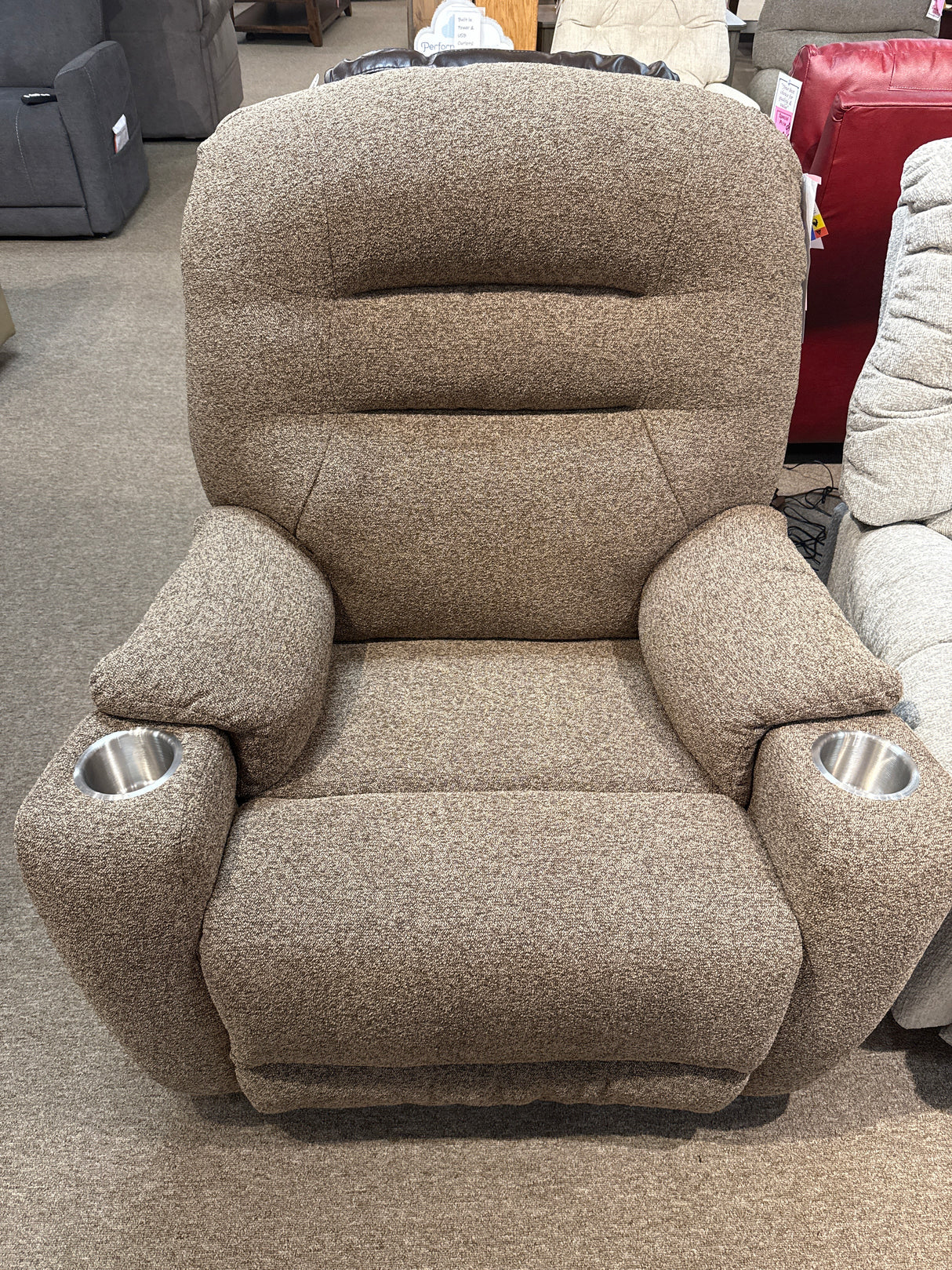 Front Row Recliner with Cupholders