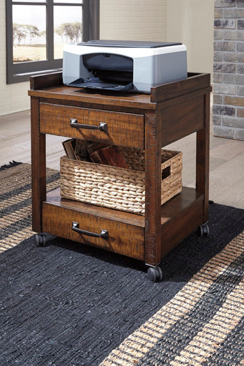 Printer Stand Baldridge Rustic Brown