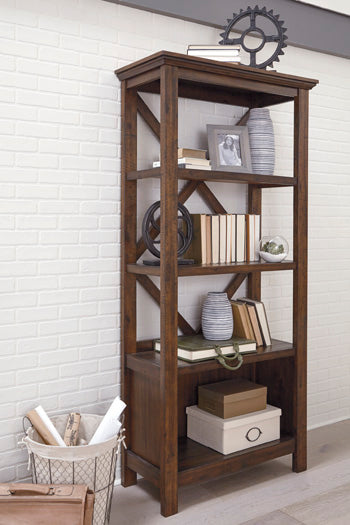 Large Bookcase Baldridge Rustic Brown