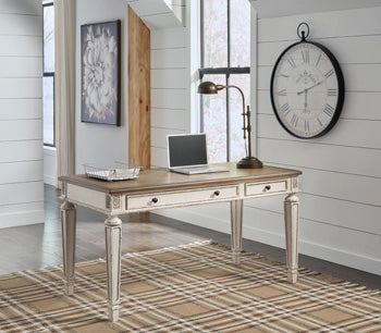 Home Office Desk Realyn White/Brown