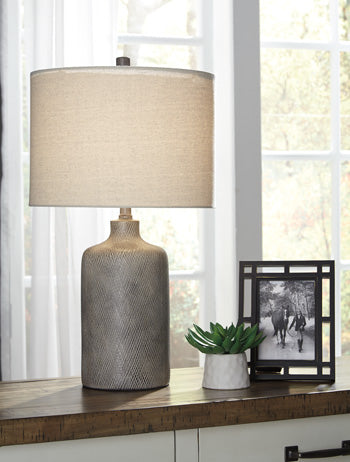 Ceramic Table Lamp (1/CN) Linus Antique Black