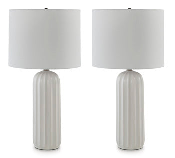 Ceramic Table Lamp (2/CN) Clarkland White