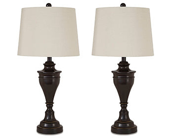 Metal Table Lamp (2/CN) Darlita Bronze Finish