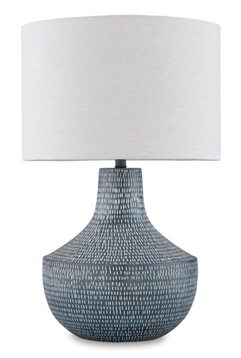 Metal Table Lamp (1/CN) Schylarmont Antique Gray/White