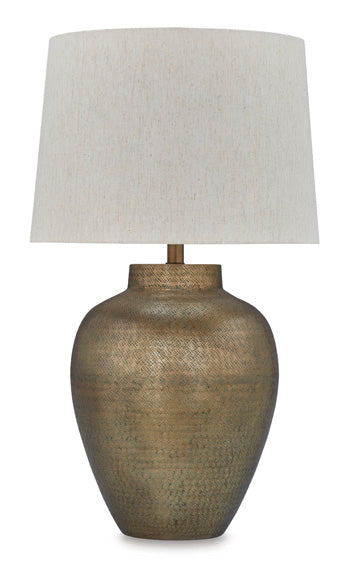 Metal Table Lamp (1/CN) Madney Antique Gold Finish