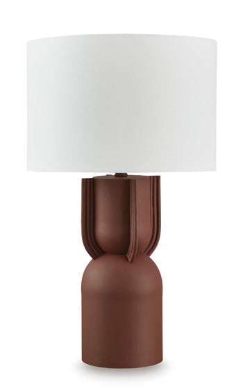 Metal Table Lamp (1/CN) Rowandale Brick Red