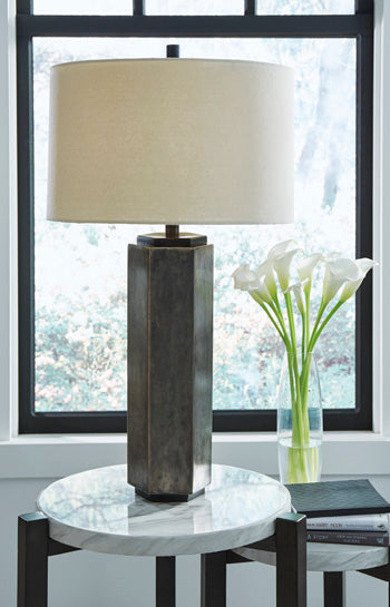 Metal Table Lamp (1/CN) Dirkton Antique Pewter Finish
