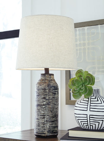 Paper Table Lamp (2/CN) Mahima Black/White