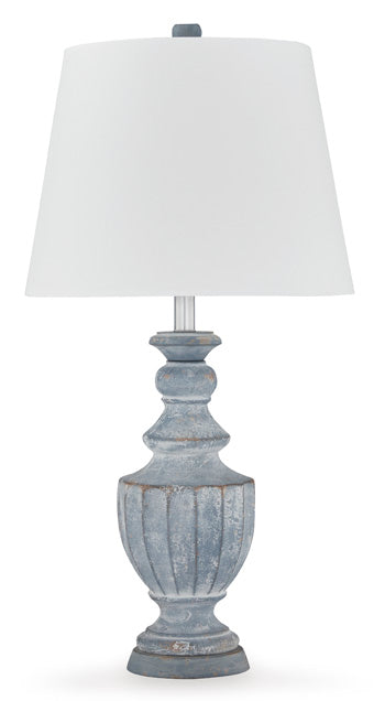 Terracotta Table Lamp (1/CN) Cylerick Antique Blue