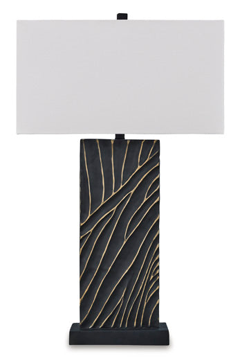 Poly Table Lamp (1/CN) Bartlen Black/Gold Finish