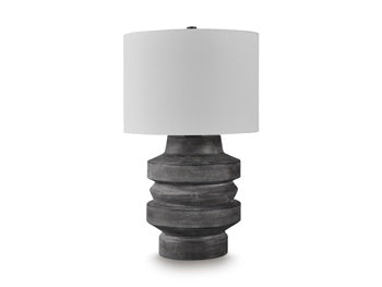 Poly Table Lamp (1/CN) Wahida Distressed Black