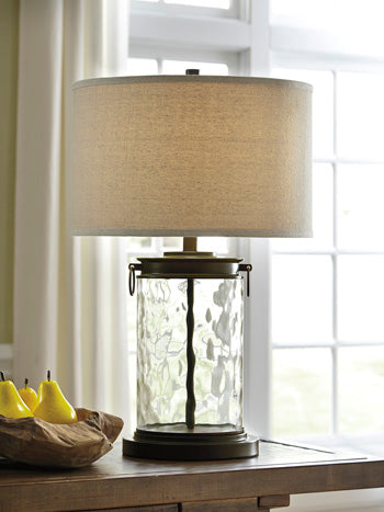 Glass Table Lamp (1/CN) Tailynn Clear/Bronze Finish
