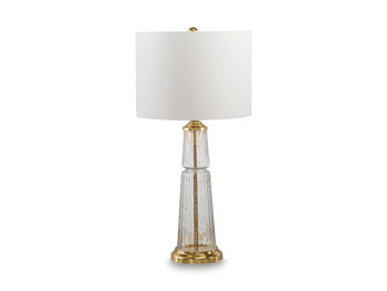 Glass Table Lamp (1/CN) Bakersboro Clear/Gold Finish