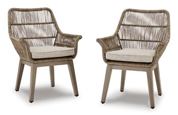 Arm Chair With Cushion (2/CN) Beach Front Beige