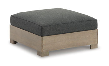 Ottoman with Cushion Citrine Park Brown/Charcoal
