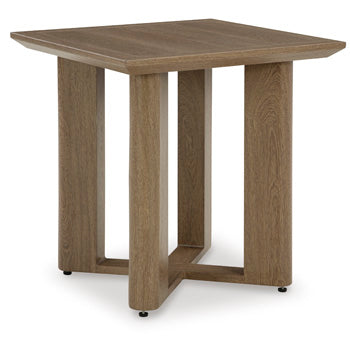 Square End Table Serene Bay Dark Brown