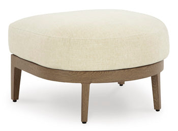 Ottoman with Cushion Serene Bay Dark Brown/White