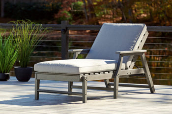 Chaise Lounge with Cushion Visola Gray