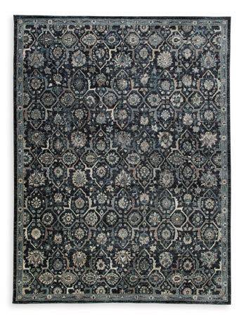 Large Rug Hilcott Blue/Cream/Brown