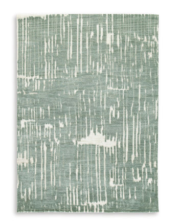 Large Rug Cayworth Teal/White
