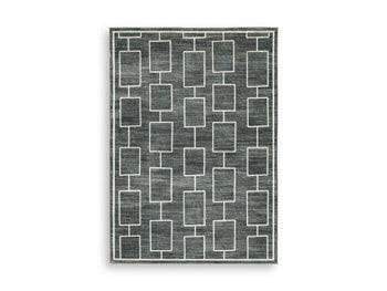 Washable Medium Rug Elderland Black/Gray