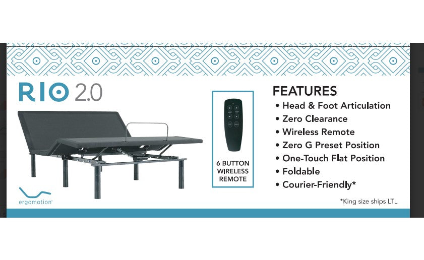 RIO Ergo Motion 2.0 Adjustable Bed