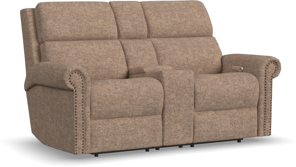 Bernard Power Reclining Lumbar Console Loveseat