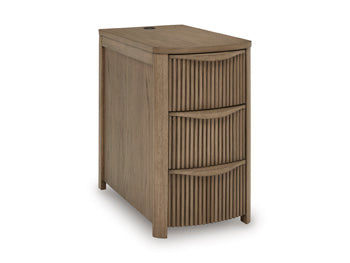 Chair Side End Table Camdill Light Brown