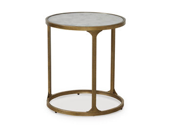 Round End Table Korajane Antique Gold