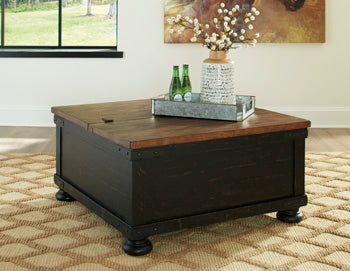 Lift Top Cocktail Table Valebeck Black/Brown
