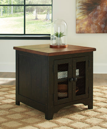 Rectangular End Table Valebeck Black/Brown