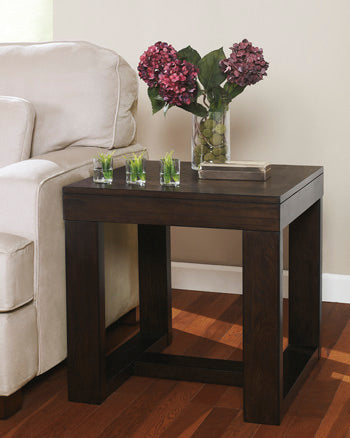 Square End Table Watson Dark Brown