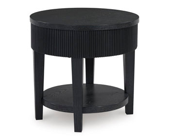 Round End Table Marstream Black