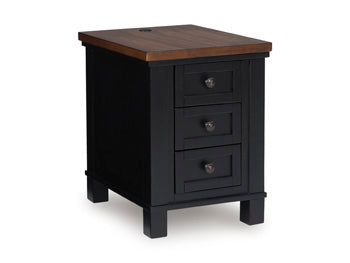 Chair Side End Table Wildenauer Brown/Black