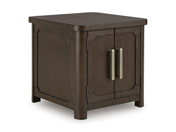 Rectangular End Table Breckington Dark Brown