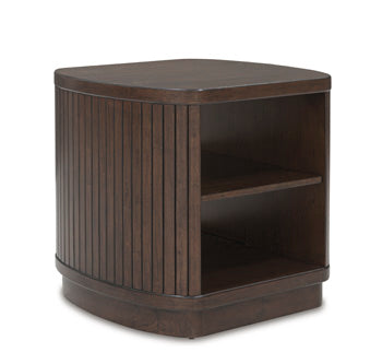 Square End Table Korestone Dark Brown