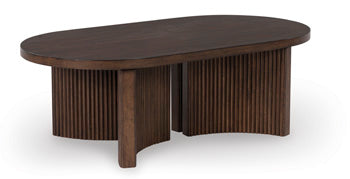 Oval Cocktail Table Korestone Dark Brown