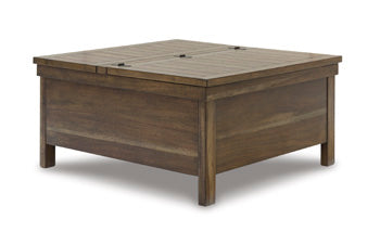 Lift Top Cocktail Table Moriville Grayish Brown