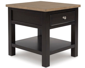 Rectangular End Table Drazmine Brown