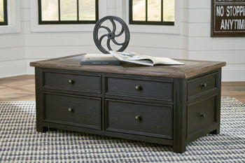 Lift Top Cocktail Table Tyler Creek Grayish Brown/Black