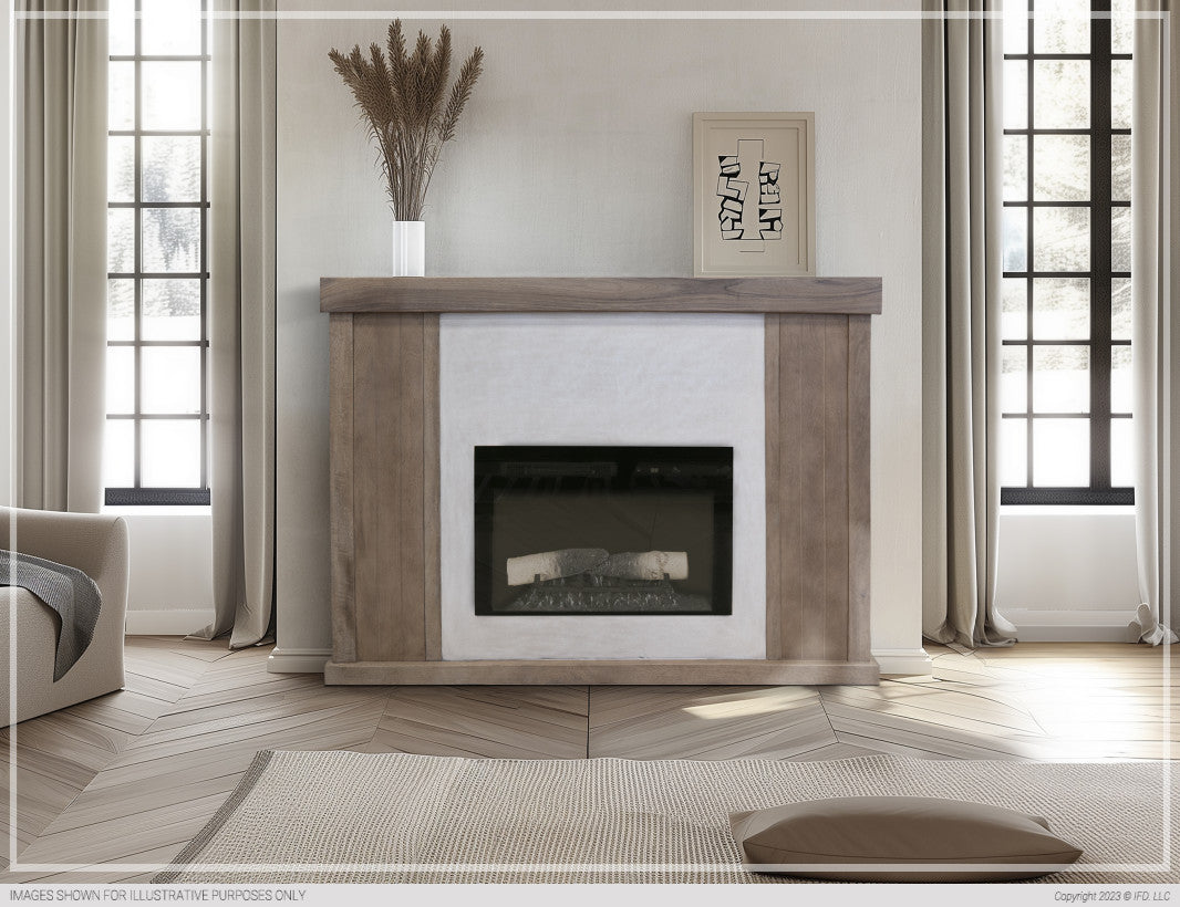 Natural Parota Fireplace Mantle